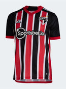 Camisa São Paulo Away 23/24 - Preta e vermelha - MAJESTO BR