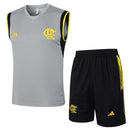 Conjunto de Treino Flamengo Cinza 24/25 - Regata/Short - MAJESTO BR