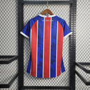 Camisa Bahia Away 23/24 Feminina - Azul e Vermelha - MAJESTO BR