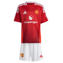 Conjunto Infantil Manchester United I 24/25 - Vermelho e Branco - MAJESTO BR