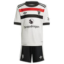 Conjunto Infantil Manchester United III 24/25 - Branco e Preto - MAJESTO BR