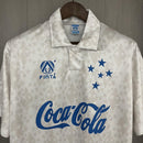 Camisa Cruzeiro Fora 93/94 - Versão Retrô Coca-Cola Branca - MAJESTO BR