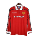 Camisa Manchester United Retrô Manga Longa Umbro 1998/99 Vermelha - MAJESTO BR