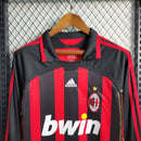 Camisa Retrô Milan I Home Adidas 2006/07 Masculino Manga Longa Vermelho e Preto - MAJESTO BR