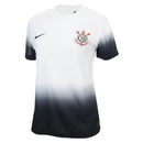 Camisa Corinthians Titular 24/25 - Versão Feminina Baby Look Branco e Preto - MAJESTO BR