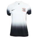 Camisa Corinthians Titular 24/25 - Versão Feminina Baby Look Branco e Preto - MAJESTO BR