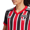 Camisa São Paulo Away 23/24 Feminina - Vermelha e Branca - MAJESTO BR
