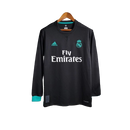 Camisa Retrô Real Madrid Manga Longa II 2017/18Adidas Torcedor Preto - MAJESTO BR