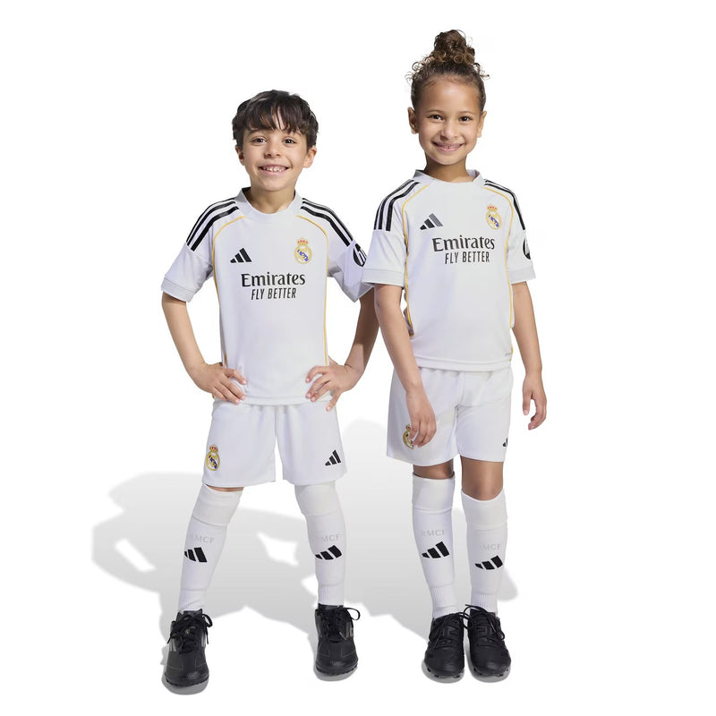 Conjunto Infantil Real Madrid I 25/26 - Branco