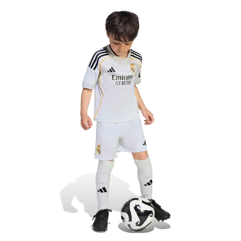 Conjunto Infantil Real Madrid I 25/26 - Branco