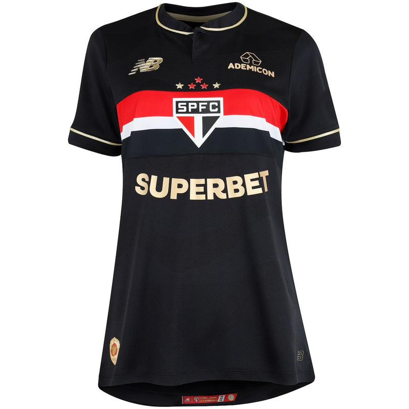 Camisa São Paulo Feminina - Preta