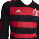Camisa CRF Home 24/25 Manga Longa - Preta e Vermelha - MAJESTO BR