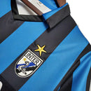 Camisa Inter de Milão Retrô 1988/1990 Azul e Preta - Uhisport - MAJESTO BR