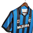 Camisa Inter de Milão Retrô 1988/1990 Azul e Preta - Uhisport - MAJESTO BR
