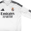 Camisa Real Madrid Home 24/25 Manga Longa - Branca - MAJESTO BR